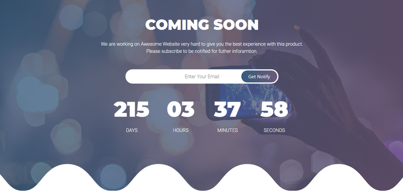 The coming soon wave header.
