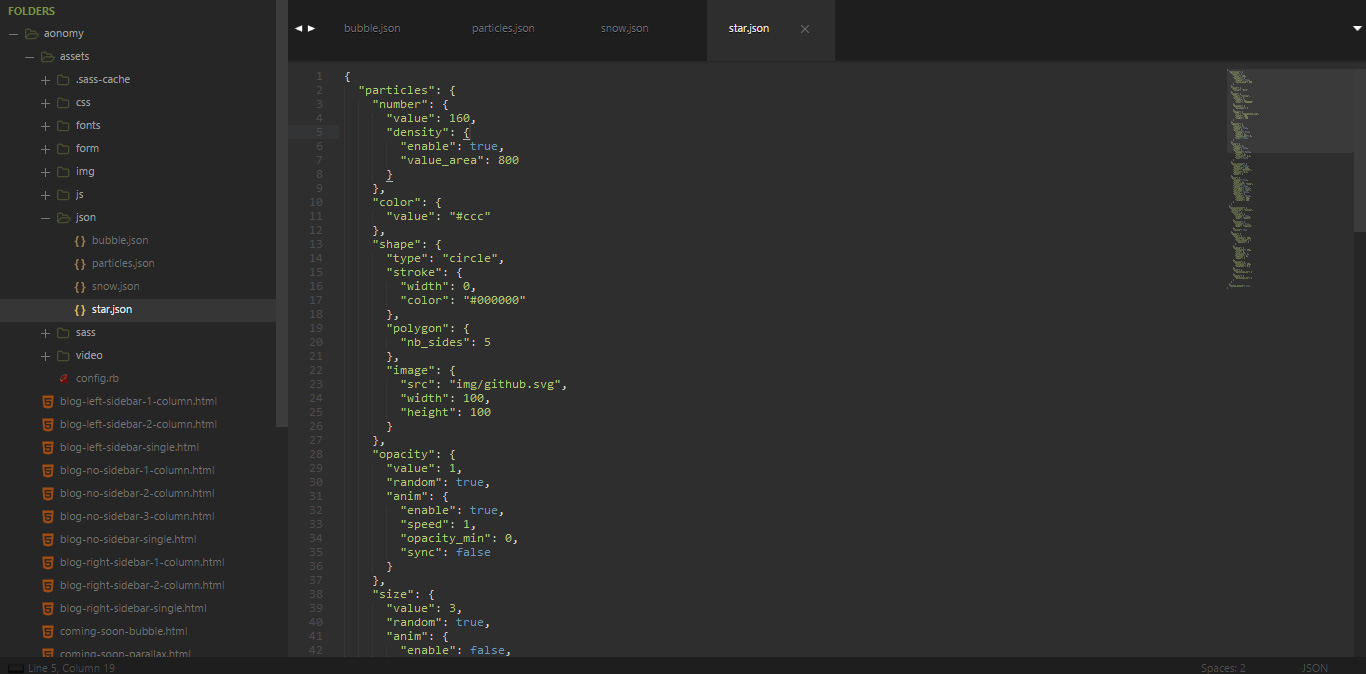 The JSON directory.